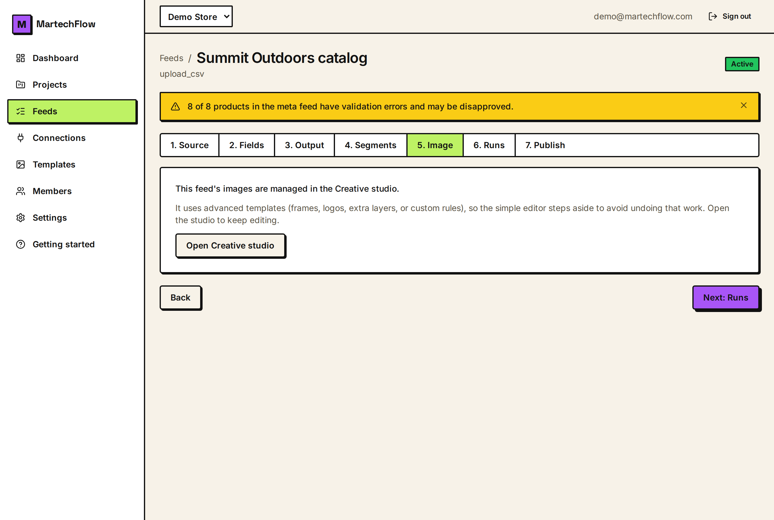 The template editor (multi-layer canvas)